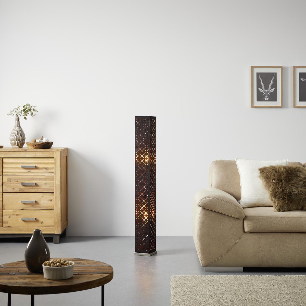 Stojací lampa Elin V: 118cm, 40 Watt - černá/barvy zlata, Lifestyle, kov/textil (15/118cm) - Mömax