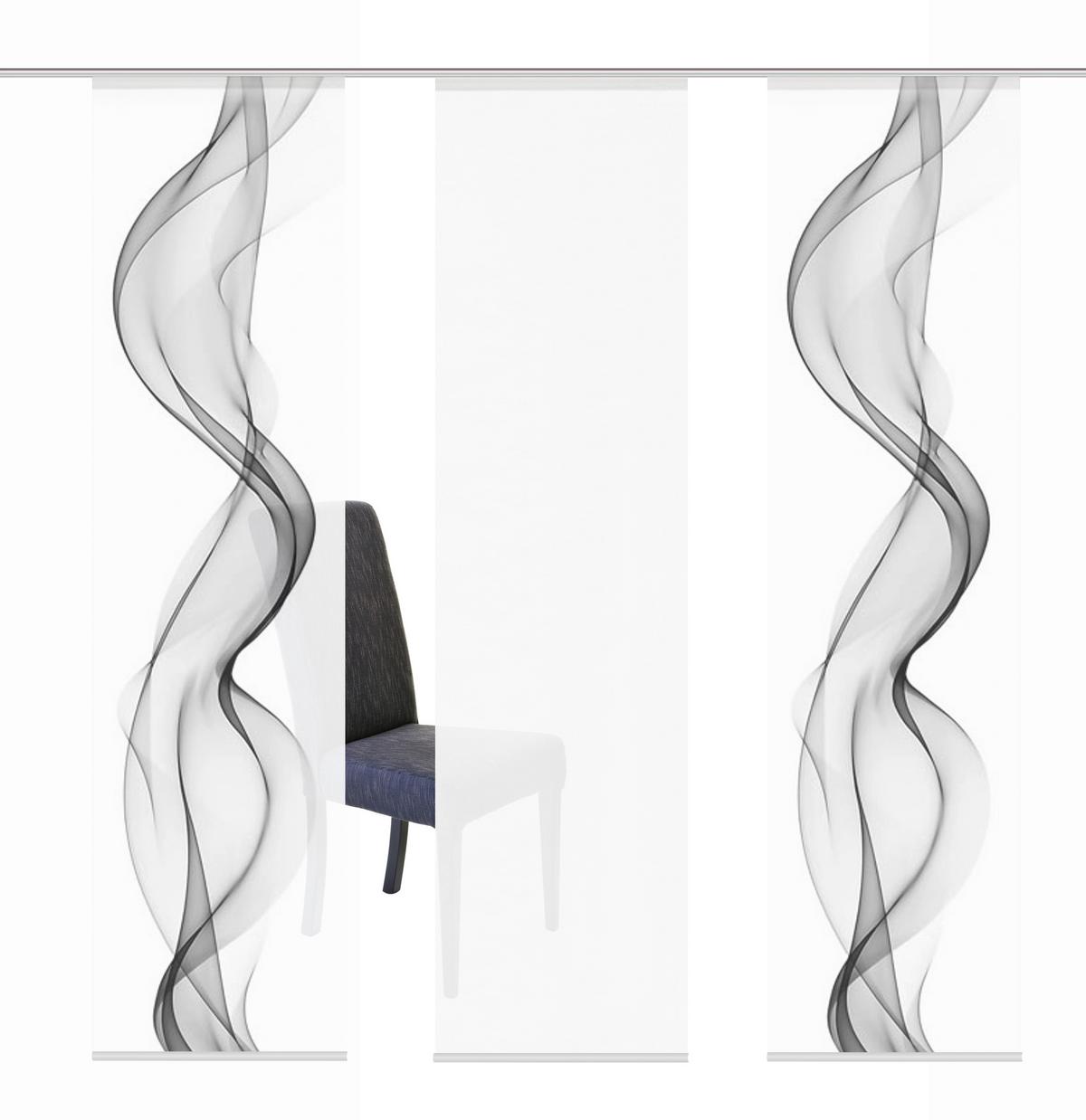 Flächenvorhang Edmonton Grau B: 60 Cm - Grau, Design, Textil (3x60/245cm)