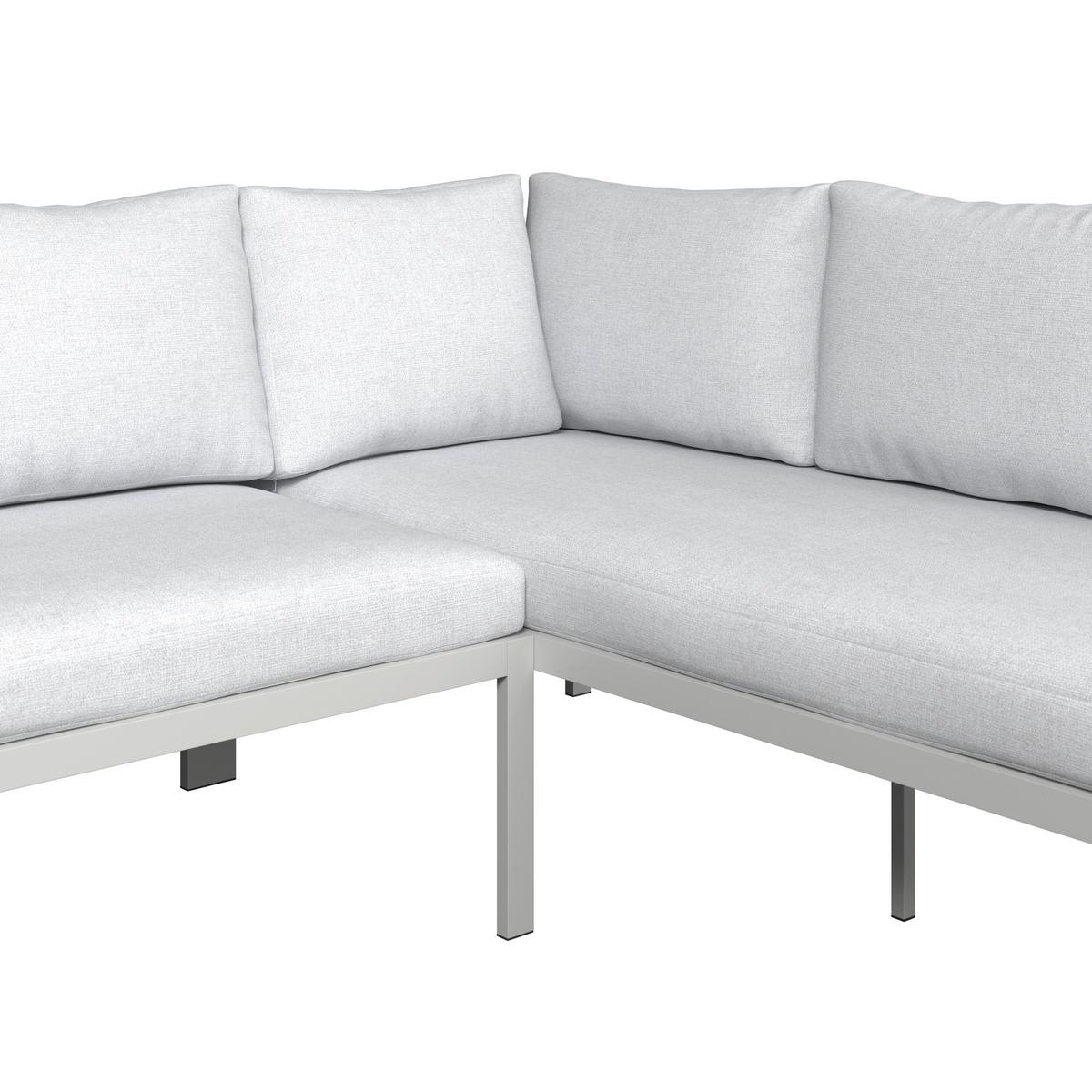 TERASOVÁ SEDACÍ SOUPRAVA SOPHIA - krémová/světle šedá, Moderní, kov/textil (195/73/72cm)