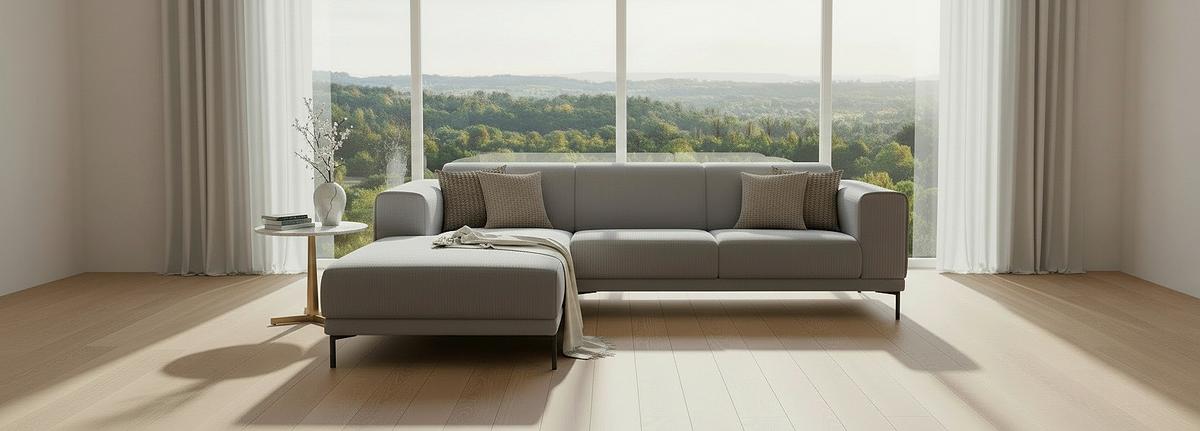 Ecksofa Erno Grau S: 262 cm - Schwarz/Grau, Design, Textil (262/183cm) - MID.YOU