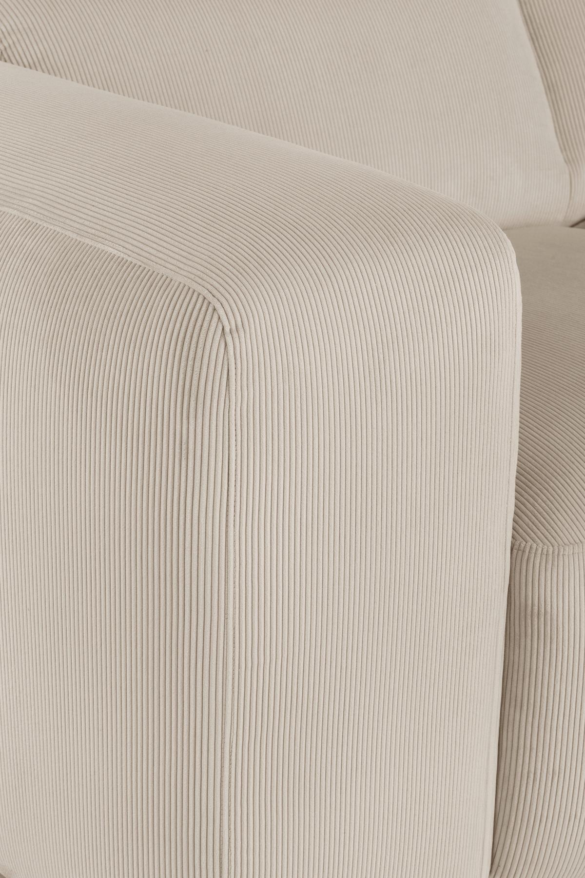 ECKSOFA Hannah Beige S: 304x200cm - Beige/Schwarz, Design, Textil (304/200cm) - MID.YOU