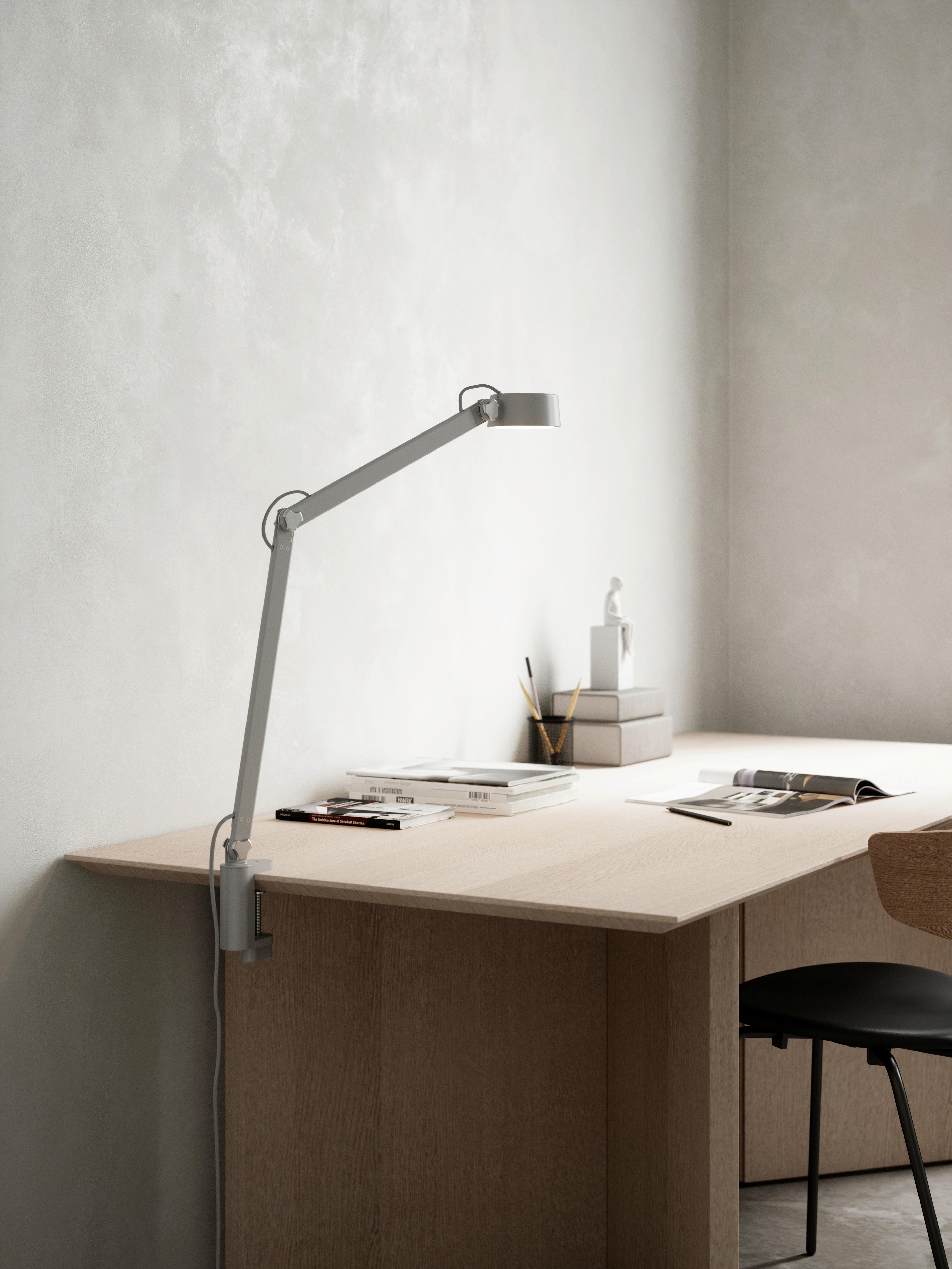 Schreibtischleuchte Nobu Grau L: 49,5 cm - Schwarz/Grau, Design, Metall (49,5/10,5/46,5cm) - Nordlux
