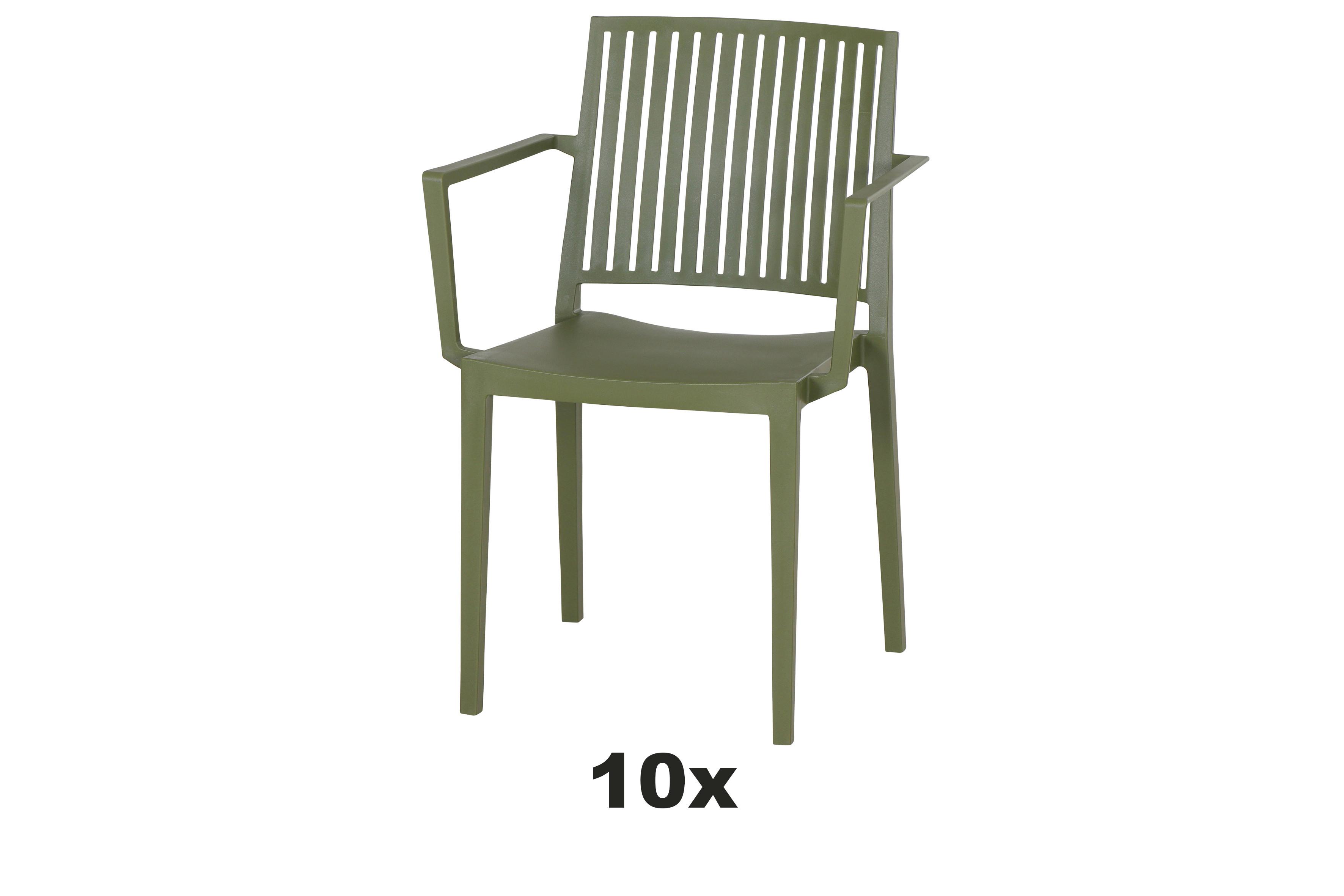 Gartensessel-Set Lane - Grün, Basics, Kunststoff (57/80/56cm) - Siena Garden