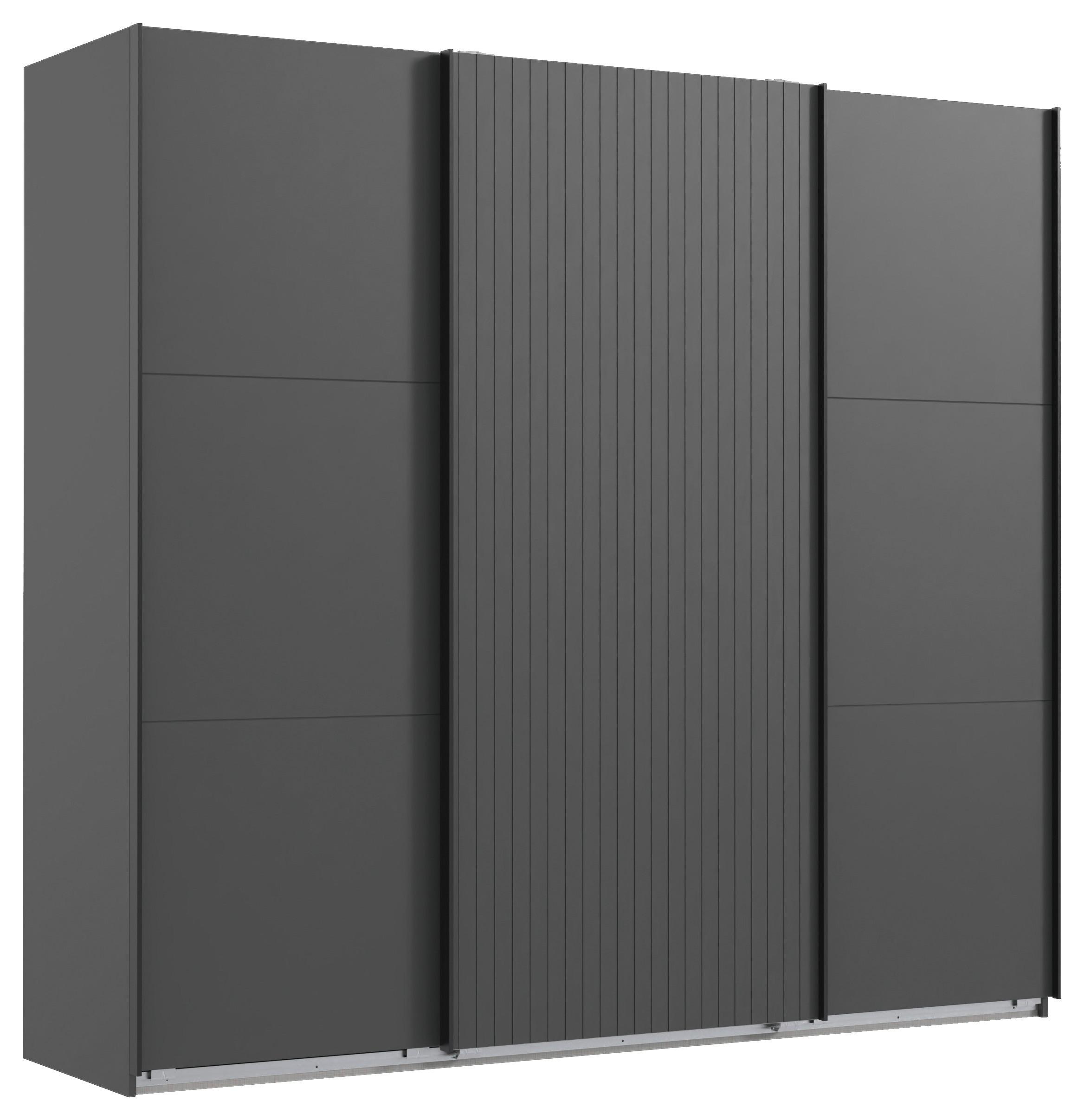 Schwebetürenschrank Andorra Graphitfarben B: 300 cm