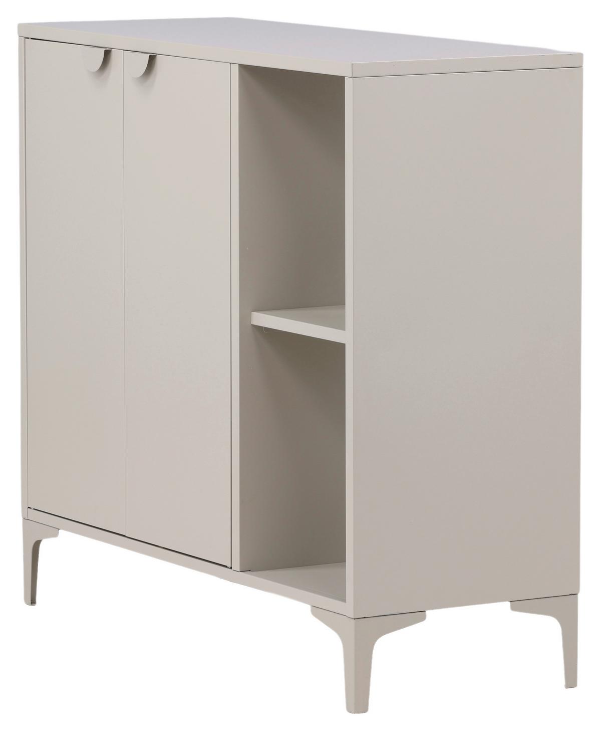 Sideboard Piring - Beige, Design, Metall (110/100/42cm) - Livetastic