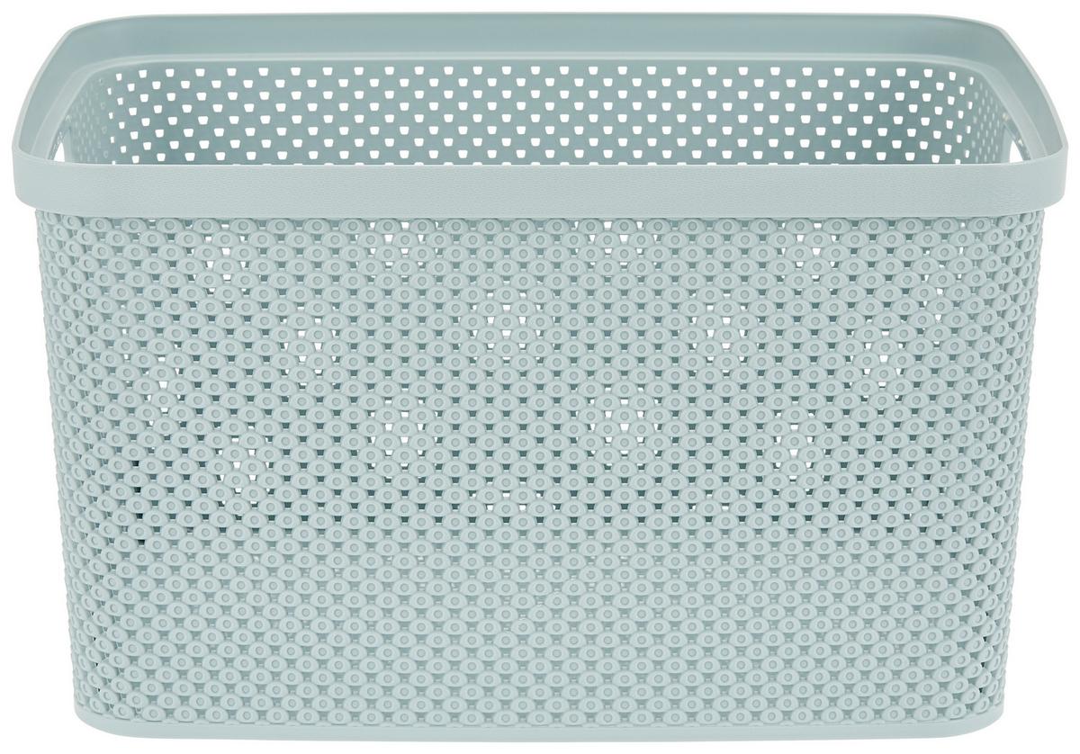 Tárolókosár Diamond - zöld, Basics, műanyag (38,2/28/22,2cm) - Luca Bessoni