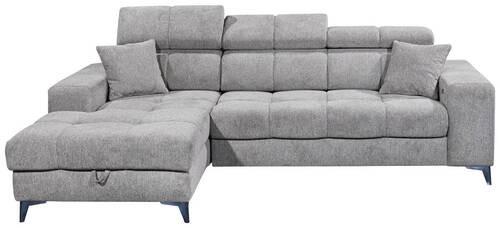 Ecksofa Sydney Taupe S: 172/268 cm - Taupe/Schwarz, KONVENTIONELL, Textil (172/268cm) - MID.YOU