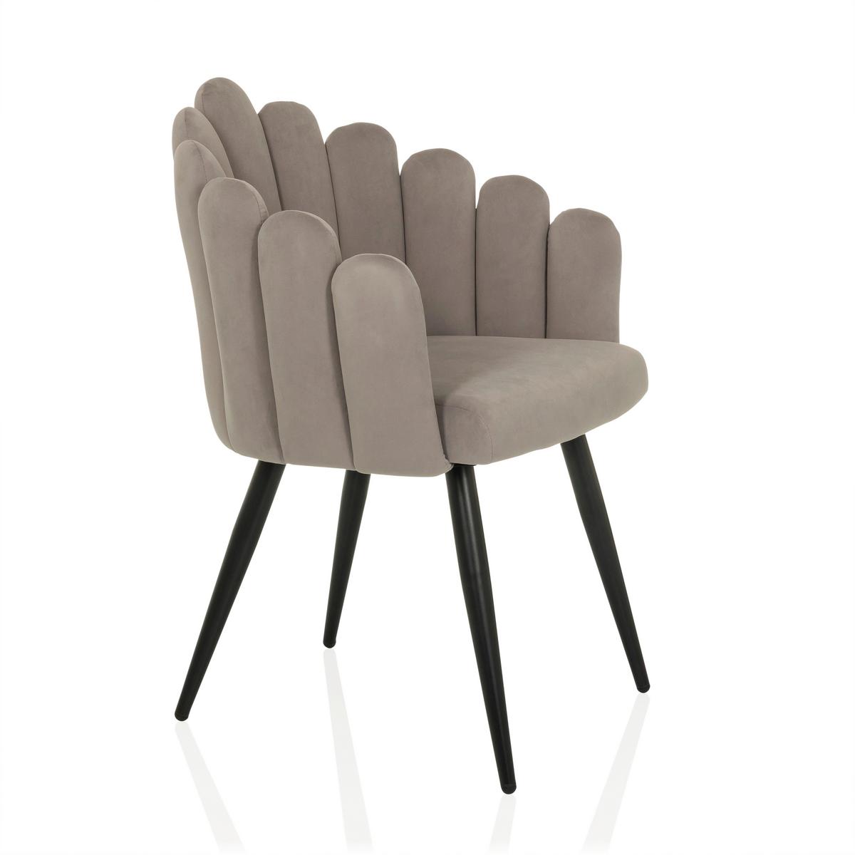 Armlehnstuhl Scallore Grau B: 63 cm - Grau, MODERN, Textil/Metall (63/84/56cm) - MID.YOU