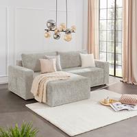 Ecksofa Dallas Beige 173x258 cm - Beige/Schwarz, MODERN, Holz/Kunststoff (173/258cm)