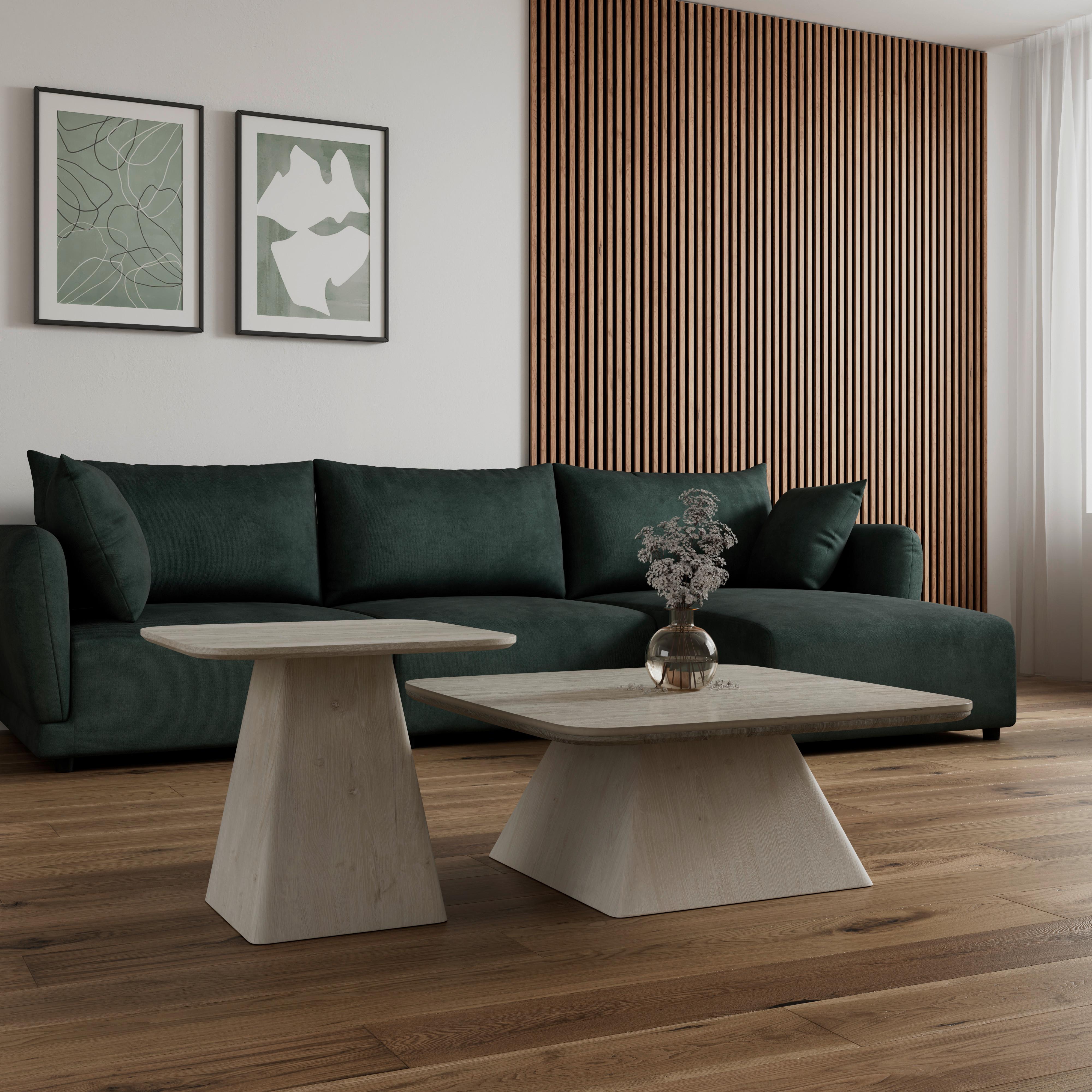 KONFERENČNÍ STOLEK THIAGO - krémová, Moderní, kompozitní dřevo/kámen - Bessagi Home