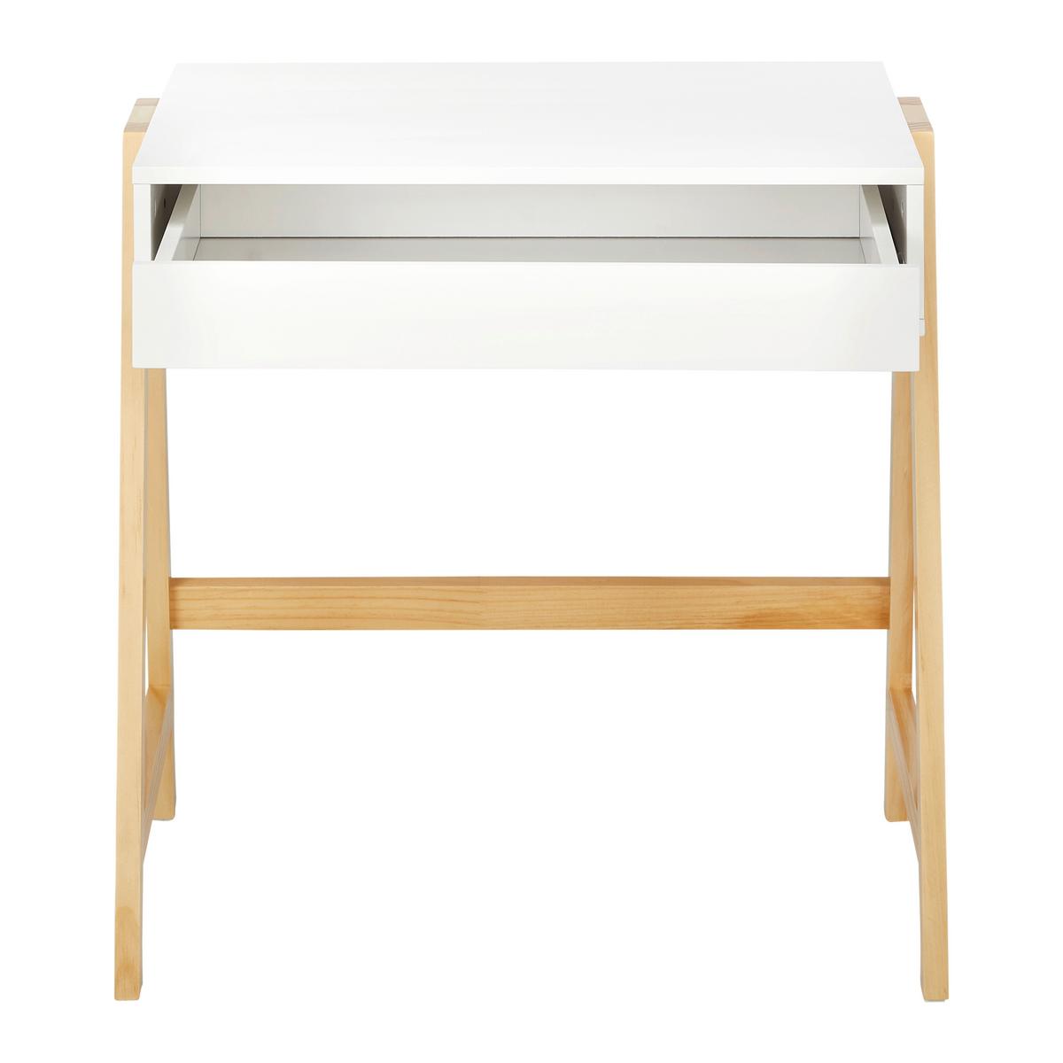 Psací stůl PINO - bílá/barvy borovice, Moderní, dřevo (60/45/60cm) - Bessagi Kids