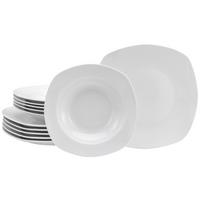 Jedálenský servis Amelie biely, 12 dielny pre 6 osôb - biela, keramika - Creatable