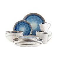 Kombiservice Frozen 4 Personen Geschirr Set - Dunkelblau, Basics, Keramik - Mäser