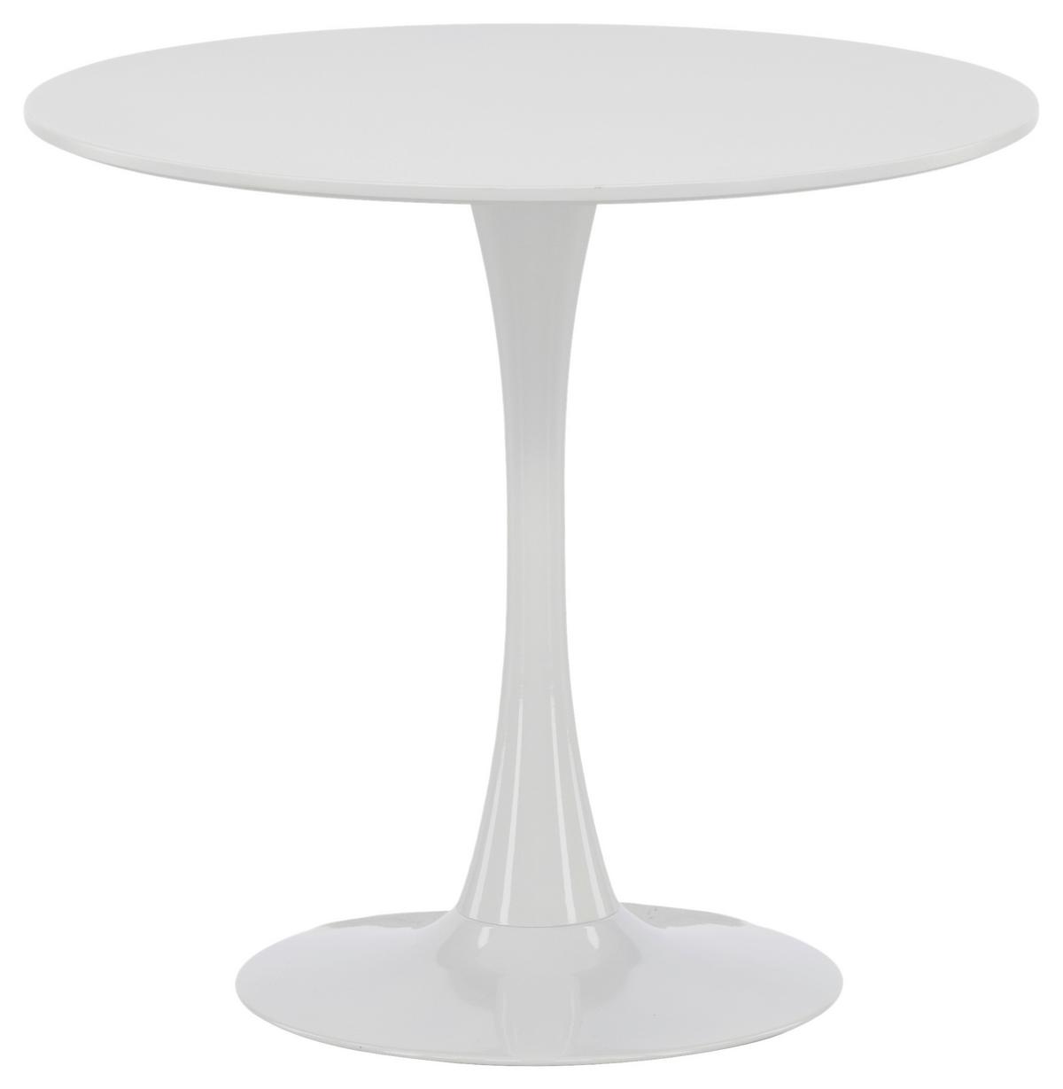 Esstisch Hamden - Hellgrau/Weiß, Design, Holzwerkstoff/Metall (80/80/75cm) - Livetastic