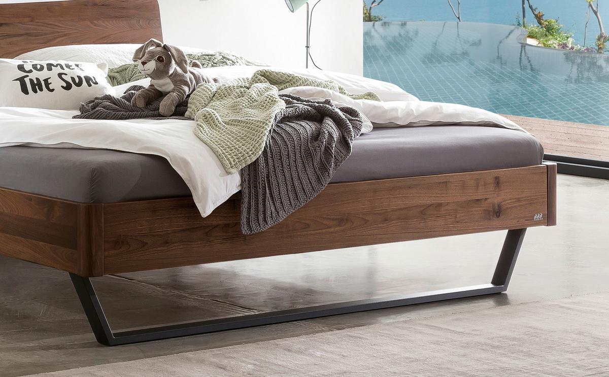 Bett Tresali Nussbaumfarben 140x200 Cm - Anthrazit/Nussbaumfarben, MODERN, Holz (140/200cm) - Hasena