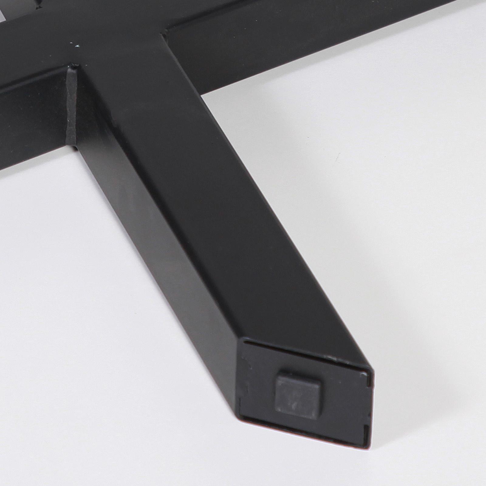 Bankgestell Stahl Schwarz BxH: 40x42 cm, X-Form - Schwarz, Basics, Metall (40/42cm)