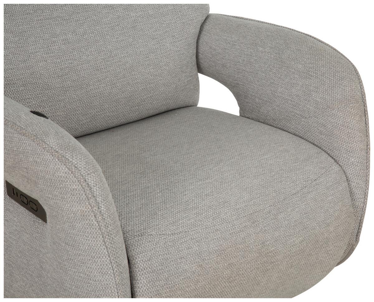 Relaxsessel Ottawa - Chromfarben/Hellgrau, MODERN, Holz/Textil (74/115/92cm)