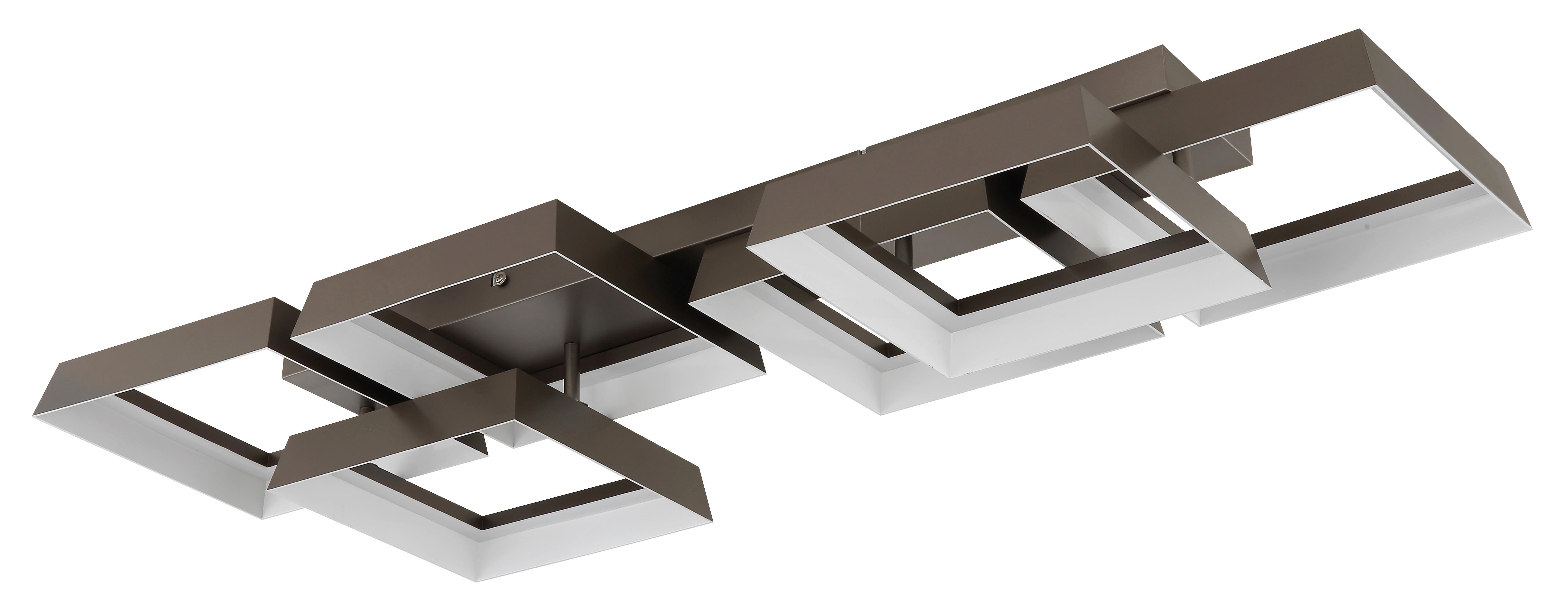 LED-Deckenleuchte 48049d3 Syrakus - Braun/Weiß, Design, Kunststoff/Metall (102/35/12,5cm) - Globo