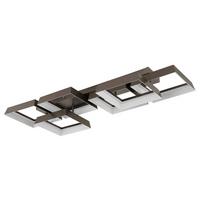 LED-Deckenleuchte 48049d3 Syrakus - Braun/Weiß, Design, Kunststoff/Metall (102/35/12,5cm) - Globo