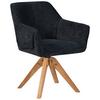 Armlehnstuhl Dian Anthrazit Gepolstert - Anthrazit, MODERN, Holz/Textil (60/86,5/63,5cm) - Kayoom