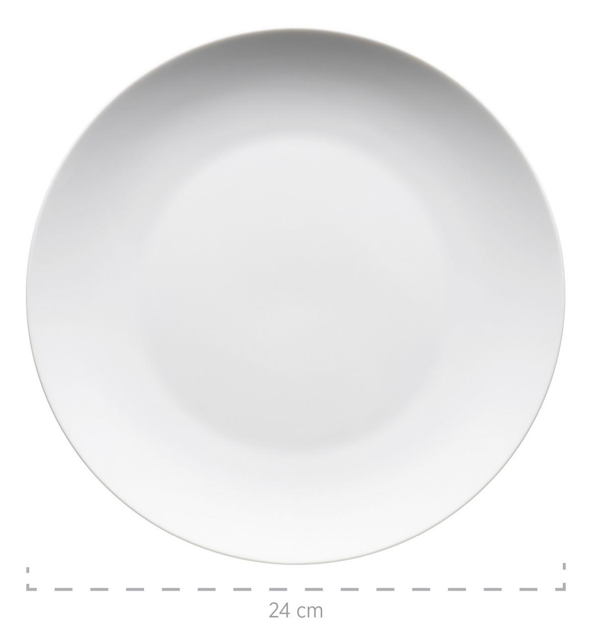 Tafelservice Barca Keramik 6 Personen Geschirr Set - Weiß, Basics, Keramik - Mäser