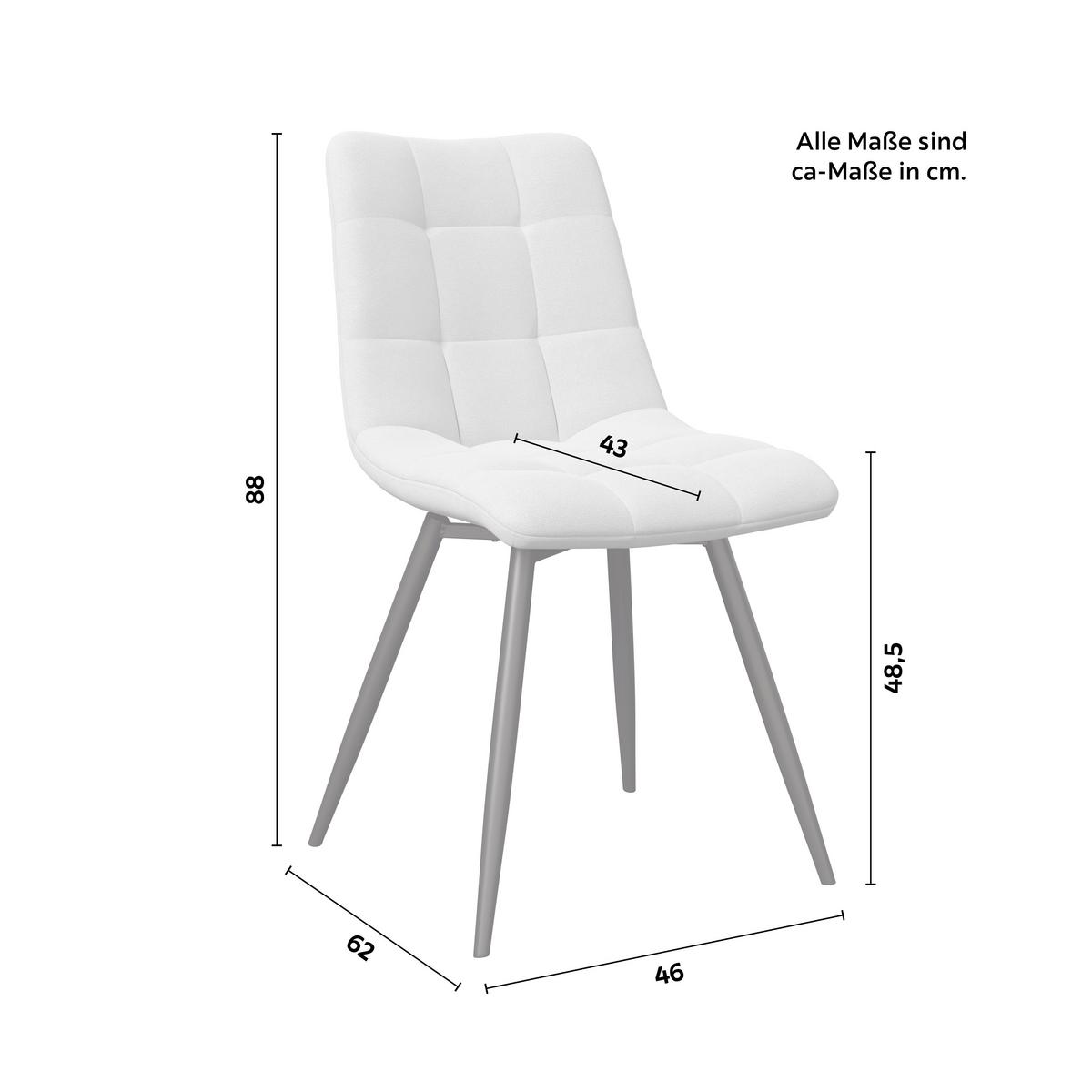 Stolička Suri SURI - čierna/svetlosivá, Modern, kov/drevo (46/88/62cm) - Bessagi Home
