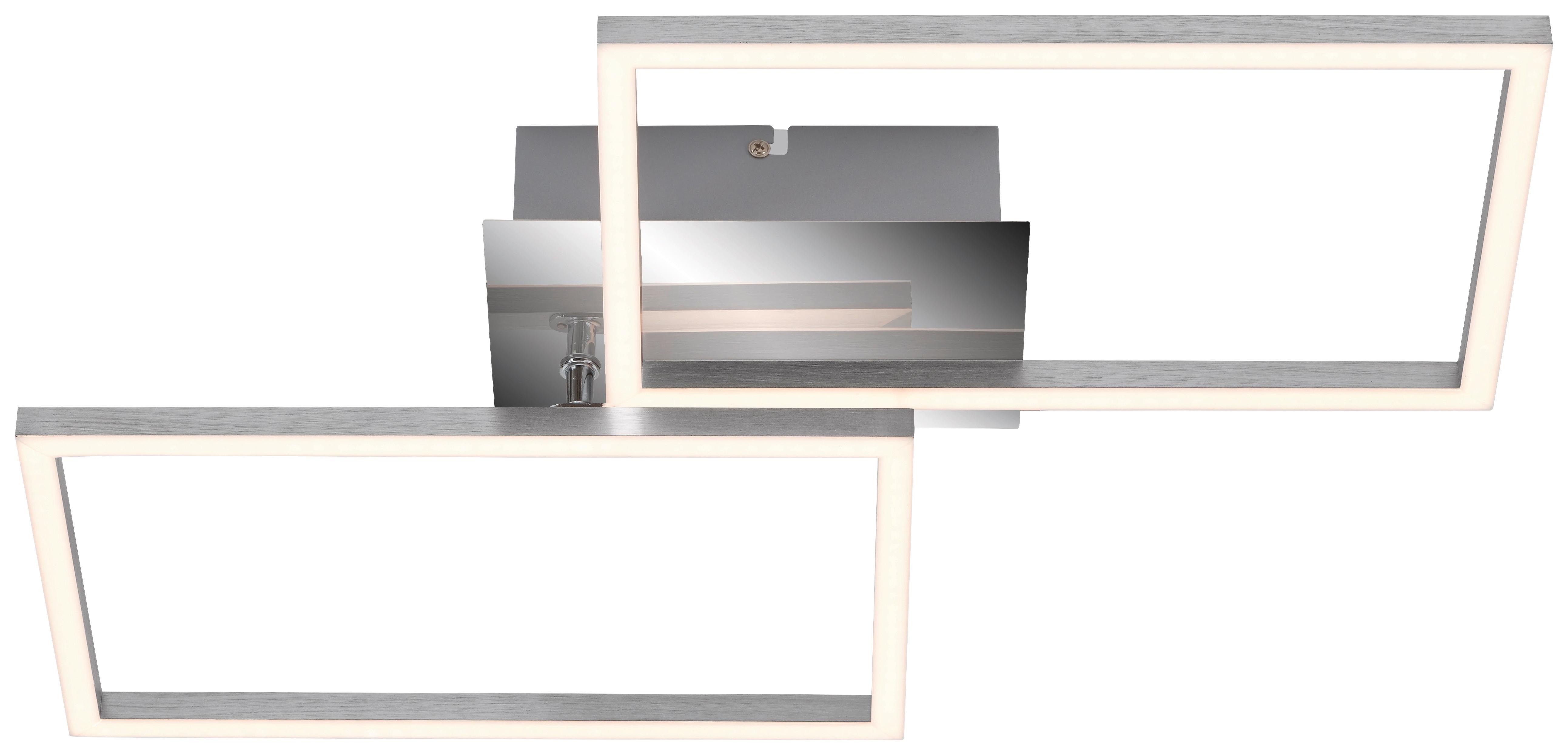 LED stropné svietidlo Olo, 28 Watt, 50/38,8/8 cm - chrómová/hliníková, Romantik / Landhaus, kov/plast (50/38,8/8cm) - Mömax