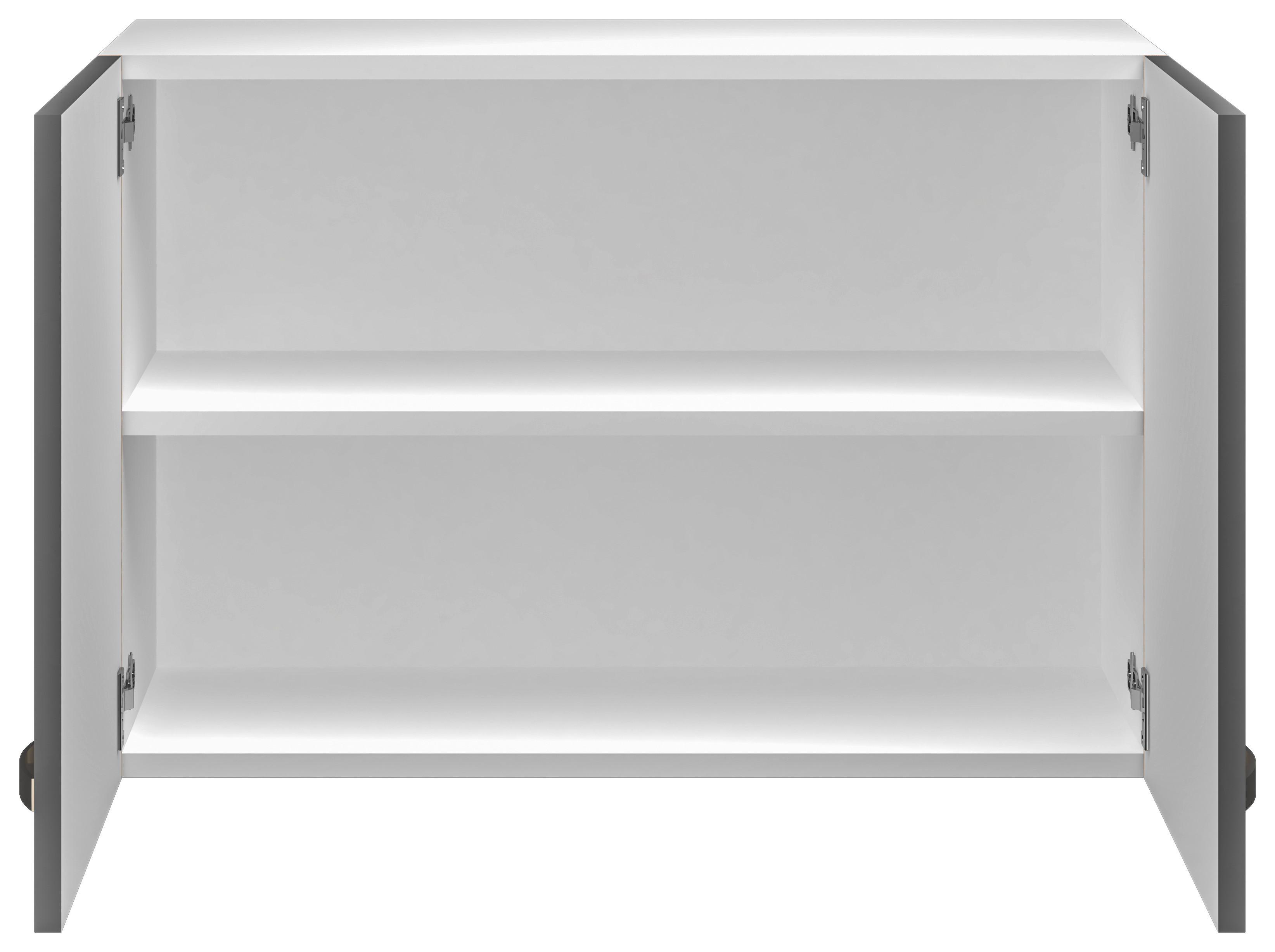 Kuchyňská horní skříňka SHADOW 80cm - dub San Remo/tmavě šedá, Moderní, kov/kompozitní dřevo (80/54/32cm)