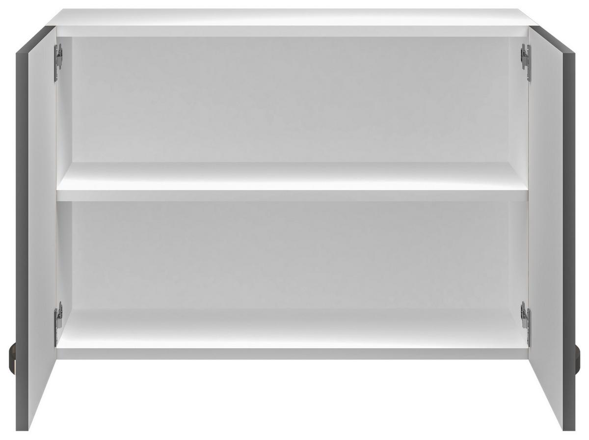 Kuchynská horná skrinka SHADOW 80cm - dub San Remo/farba ušľachtilej ocele, Modern, kov/kompozitné drevo (80/54/32cm)