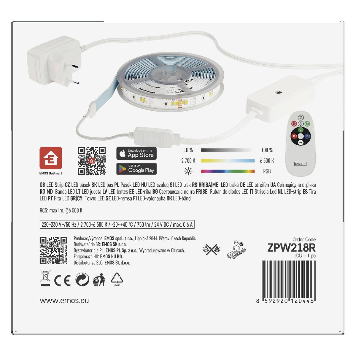 Led Szalag Gosmart Kb. 2m - többszínű, Basics, műanyag (200cm)