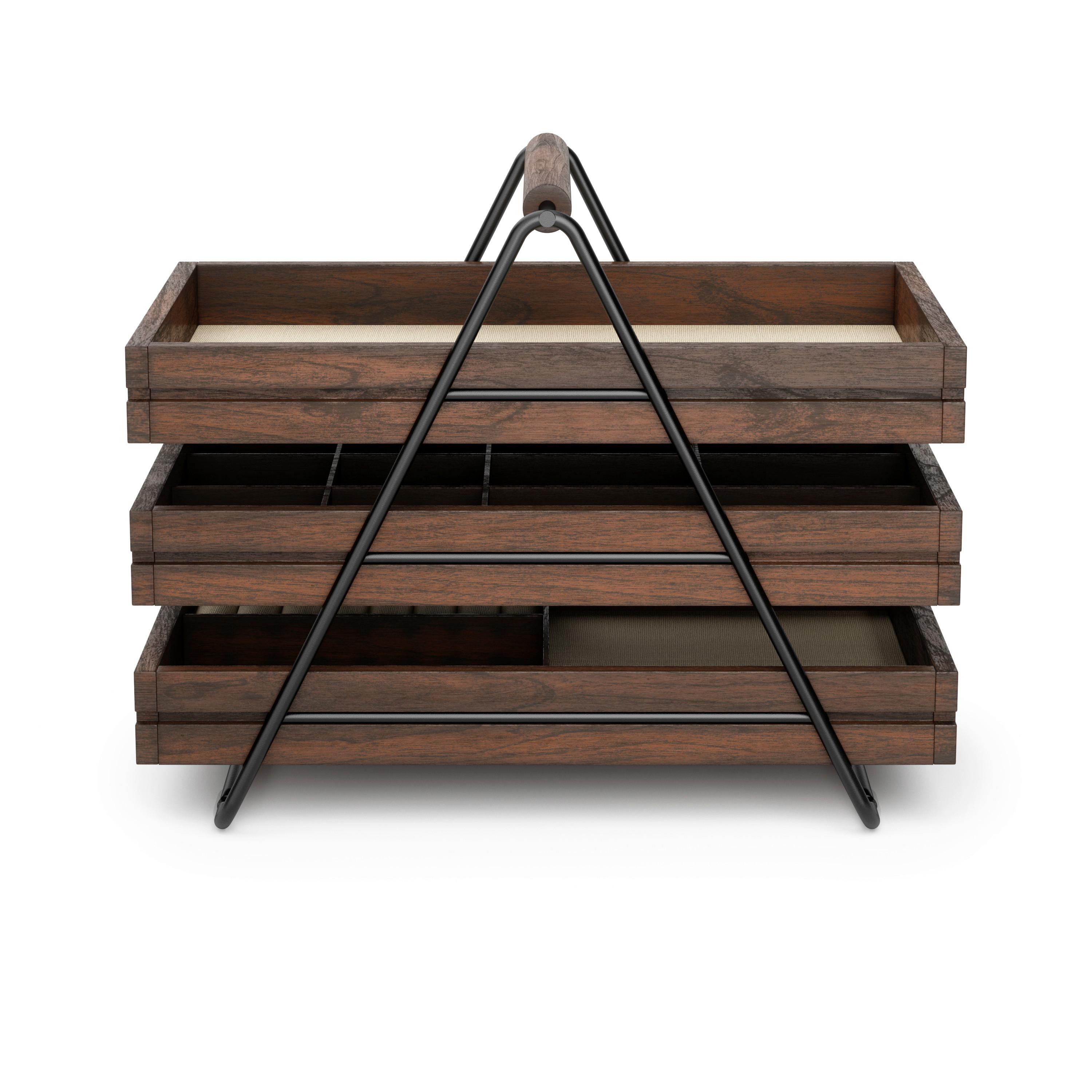 ORGANIZÉR NA ŠPERKY LEVELS - černá/barvy vlašských ořechů, Basics (18/20/28cm) - Umbra