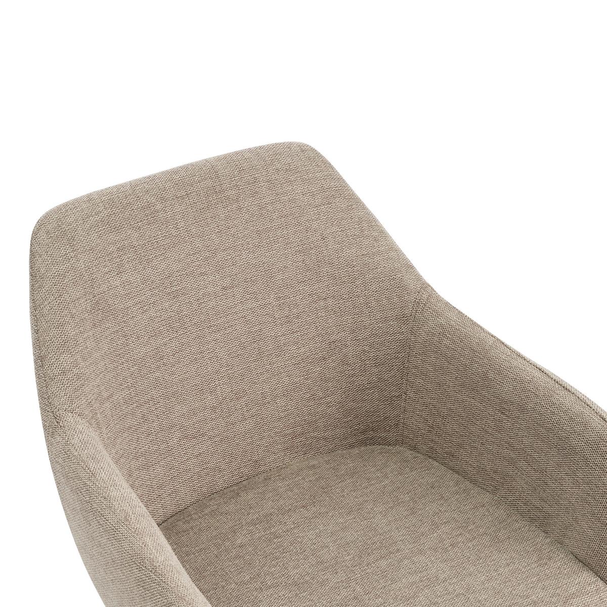 Armlehnstuhl Melinda Grau Gepolstert - Beige/Naturfarben, MODERN, Textil/Metall (56/81,5/63cm) - MID.YOU