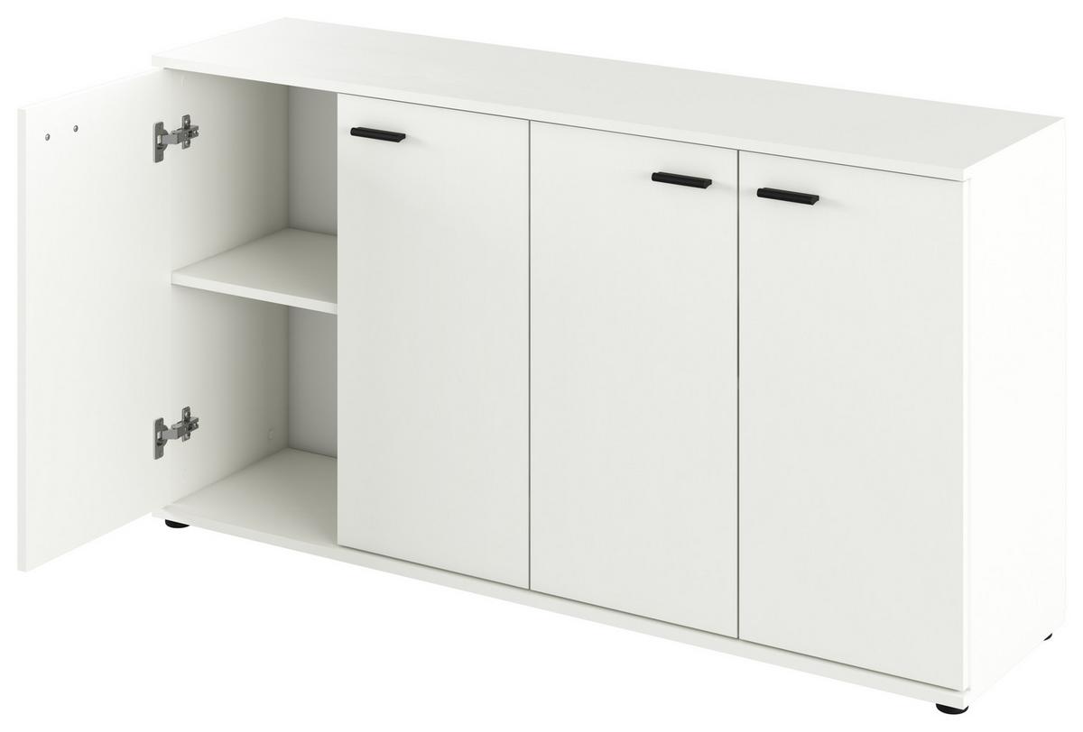 KOMODA CARA *CENOVÝ TRHÁK* - bílá/barvy dubu, Moderní, kompozitní dřevo/plast (138/74,8/35cm) - Based