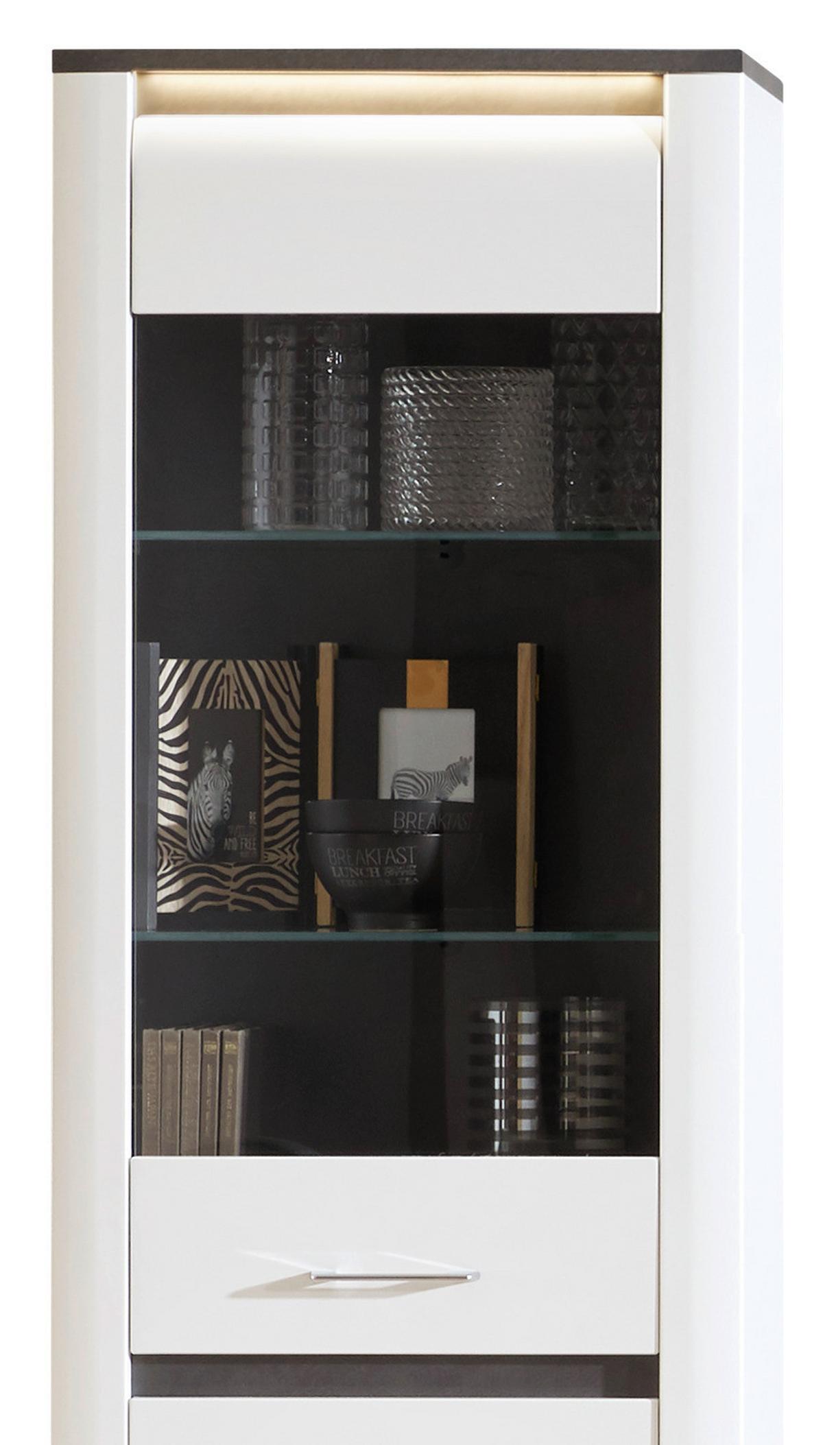 Wohnkombination Modern 4 Tlg. Mit Led Alassio 1, Weiß - MODERN (327/200/40,5cm) - Luca Bessoni