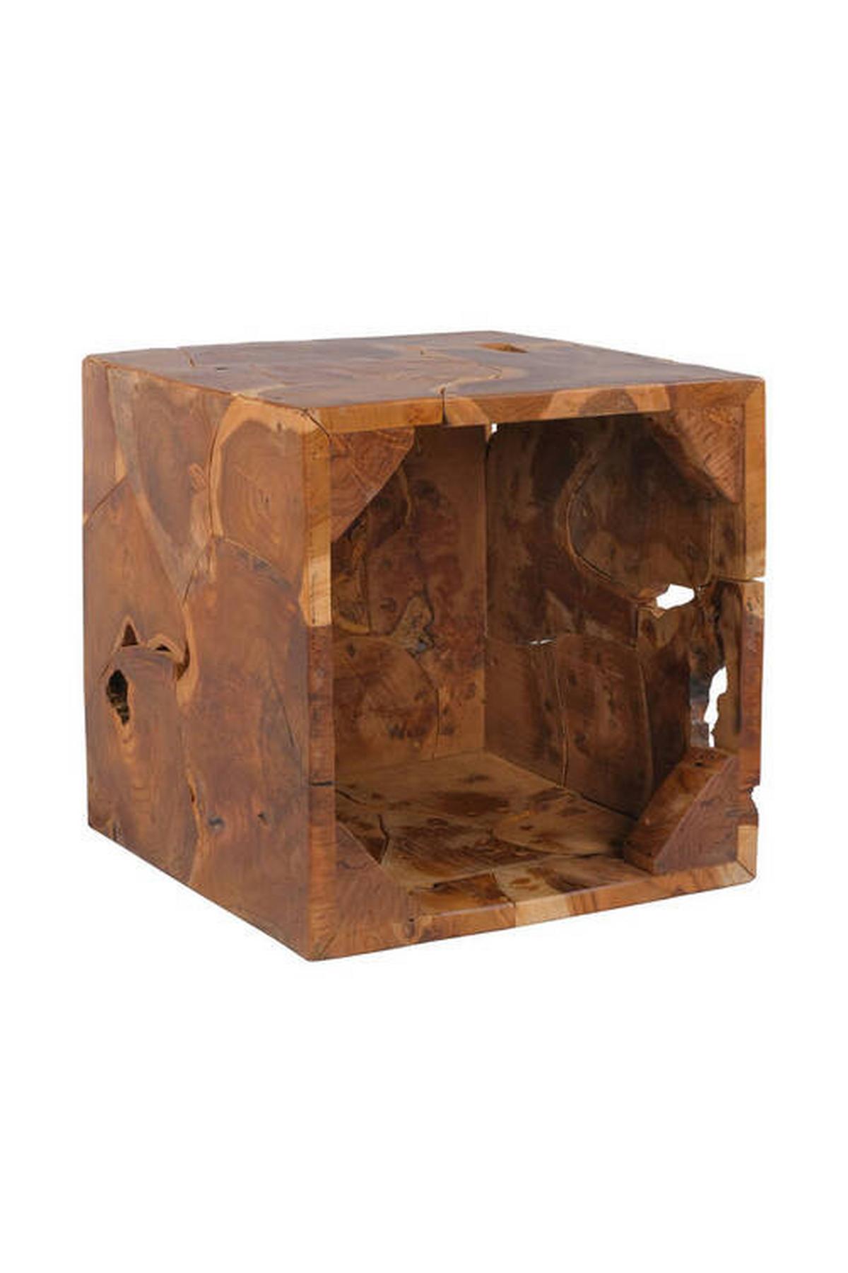 Beistelltisch aus Teakholz Radix, Natur - Klar, Natur, Holz (45/45/45cm) - Kayoom
