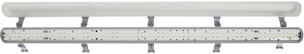 Led-deckenleuchte L: 120 Cm, Für In- Und Outdoor - Grau, Basics, Kunststoff (120/7/7,3cm)