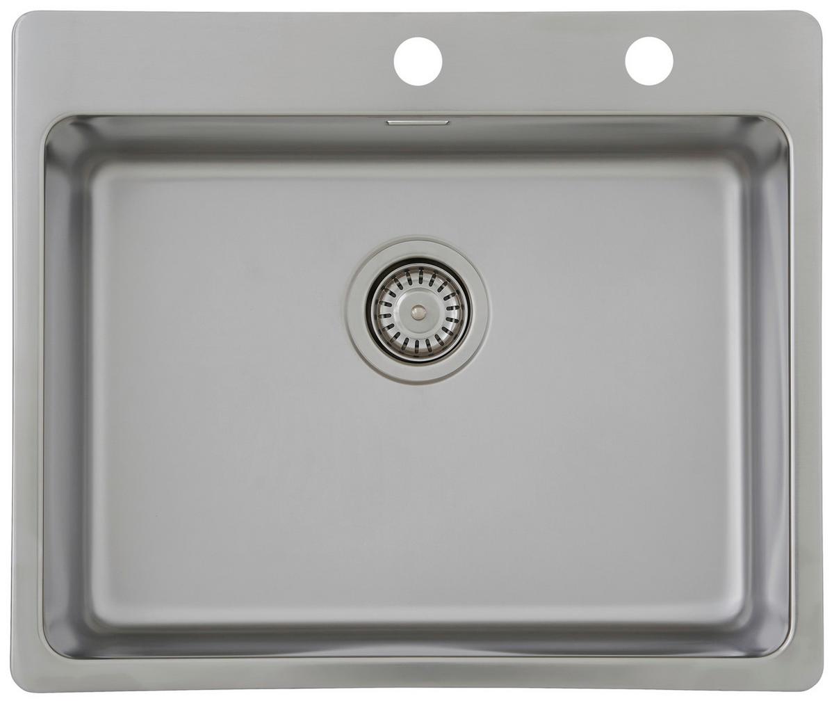 Spüle Respekta Inox Edelstahl Bxt: 60x50 Cm - Edelstahlfarben, Trend, Metall (60/22,8/50cm) - Respekta