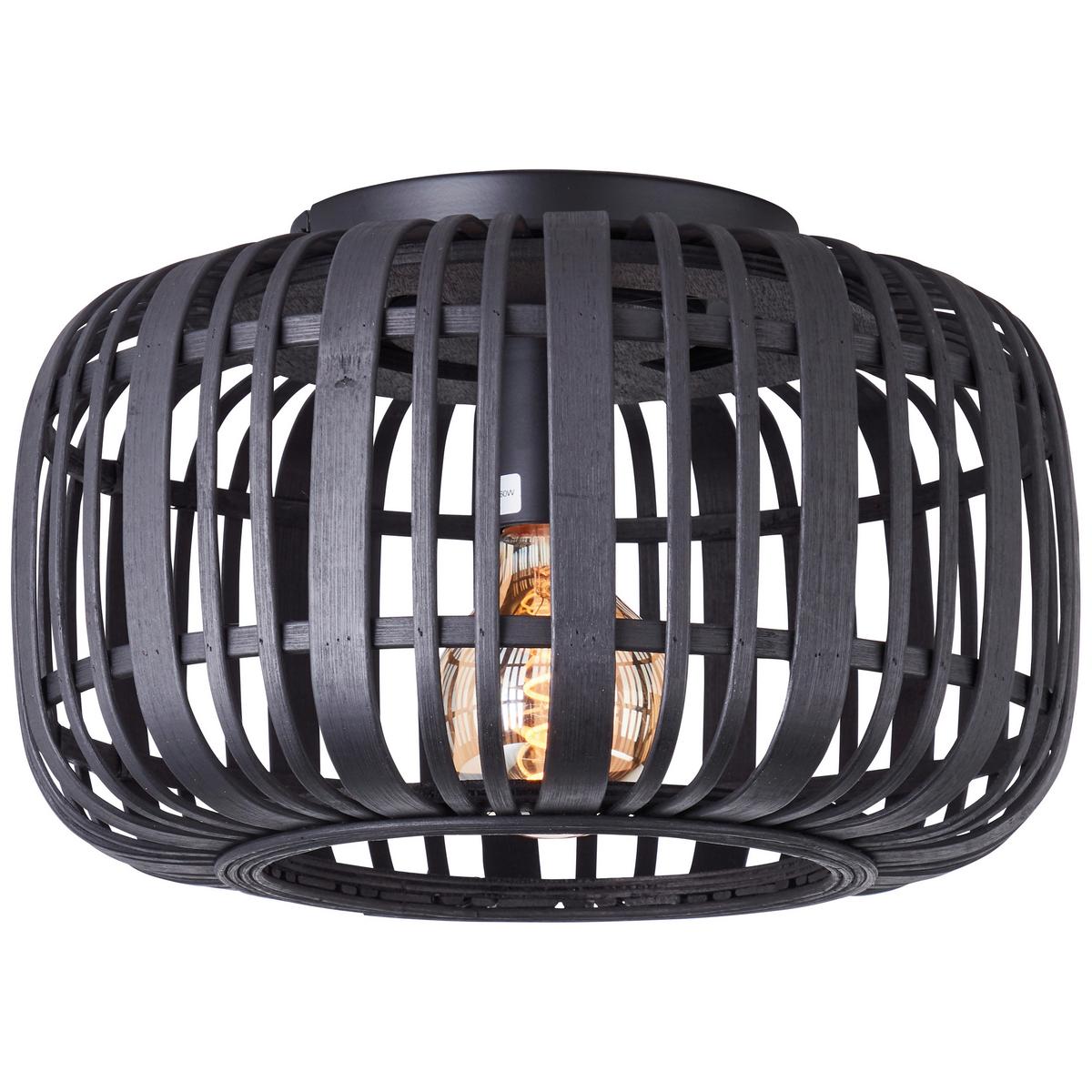 Deckenleuchte 99498/76 Woodrow - Schwarz, Natur, Holz/Metall (32/22cm) - Brilliant