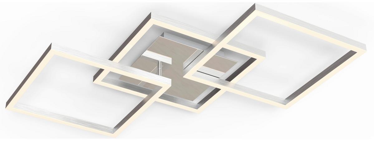 LED-Deckenleuchte 3000k, 5440lm - Silberfarben, Basics, Kunststoff/Metall (76/36,5/7,46cm) - Luca Bessoni