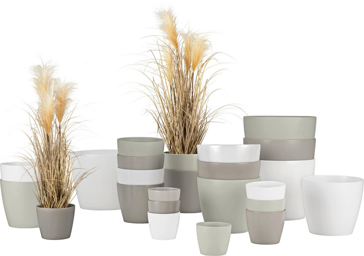 Obal na kvetináč Luisa - čierna/sivá, Modern, keramika (12/10cm) - Based