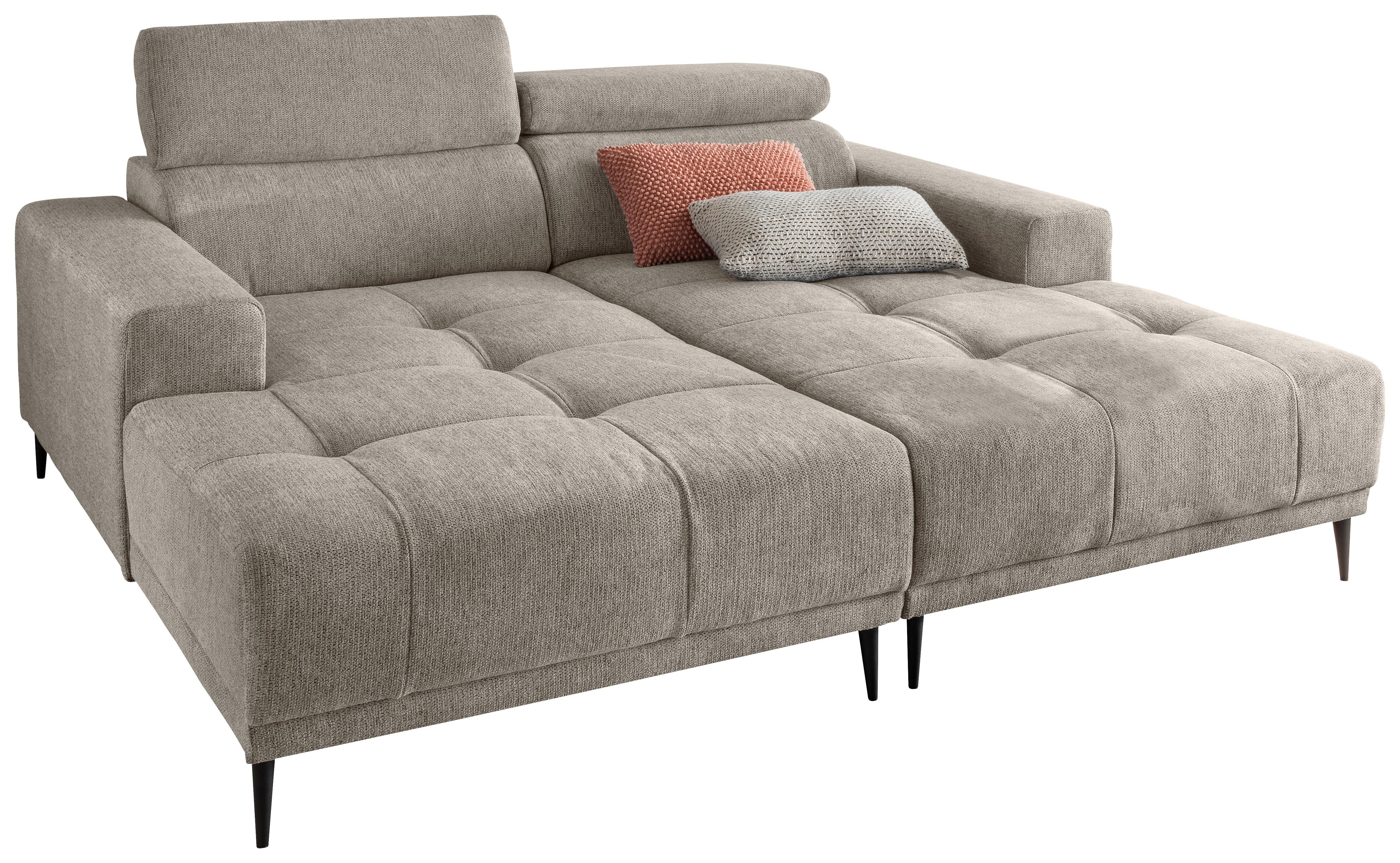 Ecksofa Intera, Beige S: 200x188 Cm - Beige/Schwarz, KONVENTIONELL, Textil (200/188cm) - Livetastic
