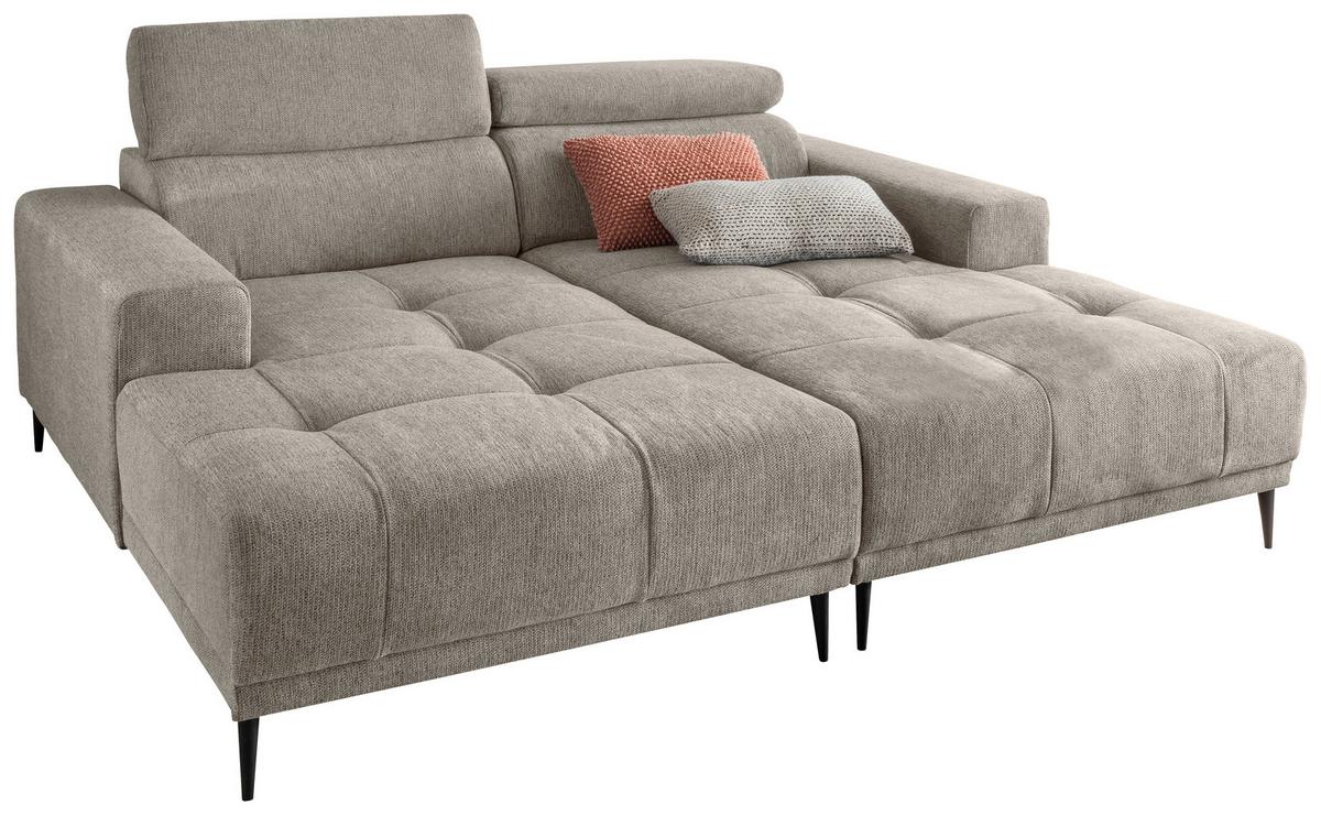 Ecksofa Intera, Beige S: 200x188 Cm - Beige/Schwarz, KONVENTIONELL, Textil (200/188cm) - Livetastic