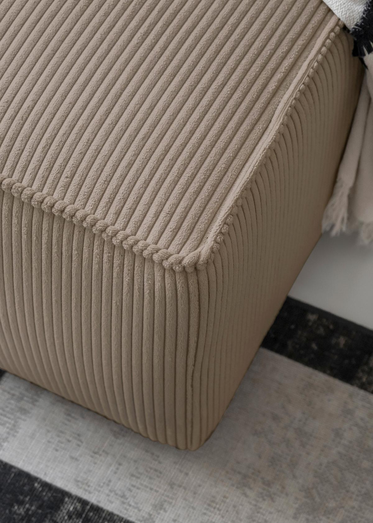 Sedačka Oliver, pravá, šedohnědá barva - černá/šedohnědá, Design, textil/plast (247/194cm) - MID.YOU