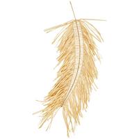 Dekohänger Blatt L: 70 Cm Stroh/metall - Naturfarben, Basics, Naturmaterialien/Metall (26/0.5/70cm) - Luca Bessoni