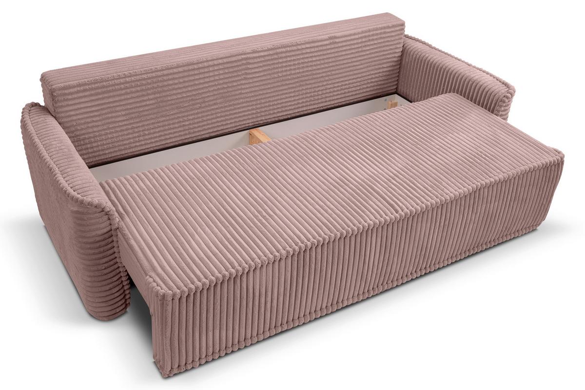 Schlafsofa Grubs Rosa B: 225cm - Schwarz/Rosa, Basics, Holz/Textil (225/96/93cm) - MID.YOU