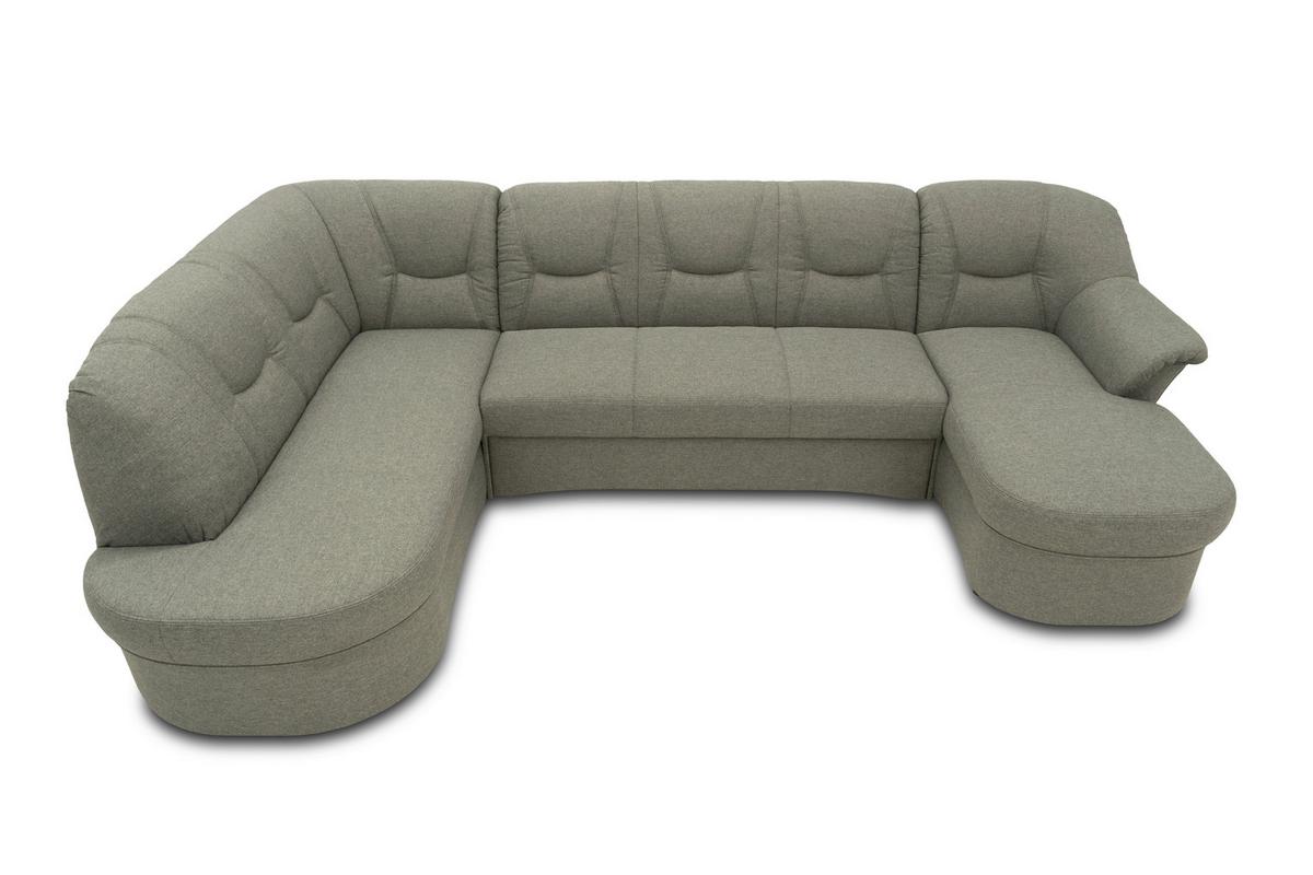Wohnlandschaft Sarafina Graubraun - Graubraun/Schwarz, KONVENTIONELL, Textil (180/295/146cm) - MID.YOU
