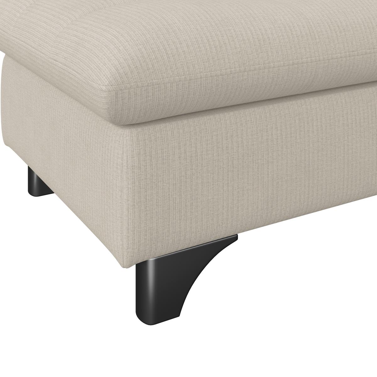Hocker Gemini Beige,b: 108cm - Chromfarben/Beige, KONVENTIONELL, Textil (108/46/108cm)
