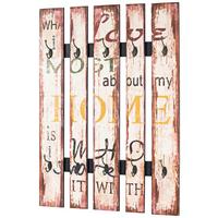 Garderobenpaneel Big Home Multicolor 10 Haken B: 70 cm - Multicolor, MODERN, Holzwerkstoff/Metall (70/100/10cm)