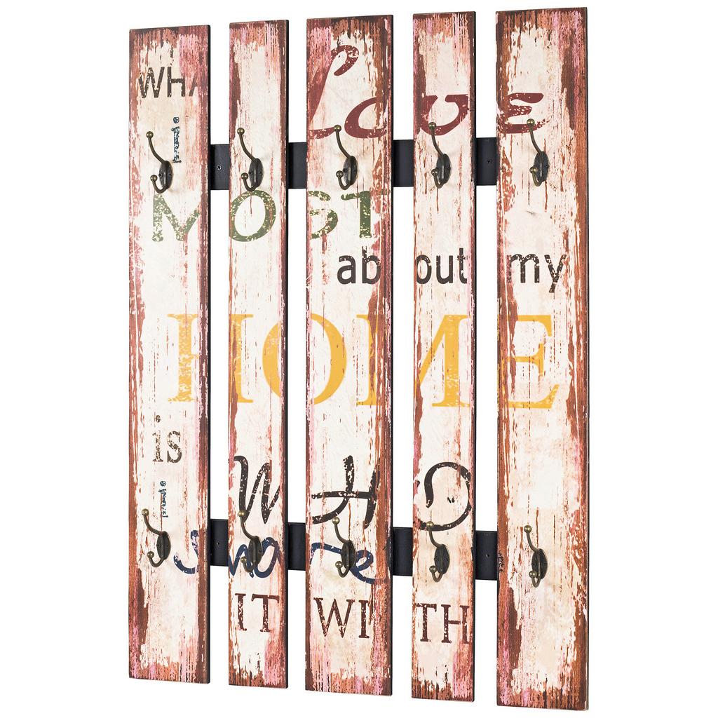 Garderobenpaneel Big Home Multicolor 10 Haken B: 70 cm