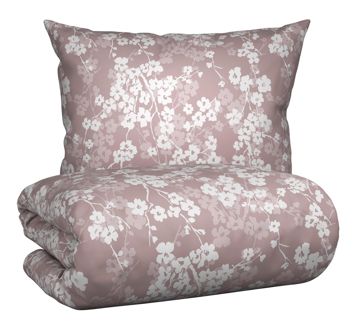 Posteľná bielizeň Catrin, 70/90 140/200cm - hnedofialová, Lifestyle, textil (140/200cm) - Modern Living